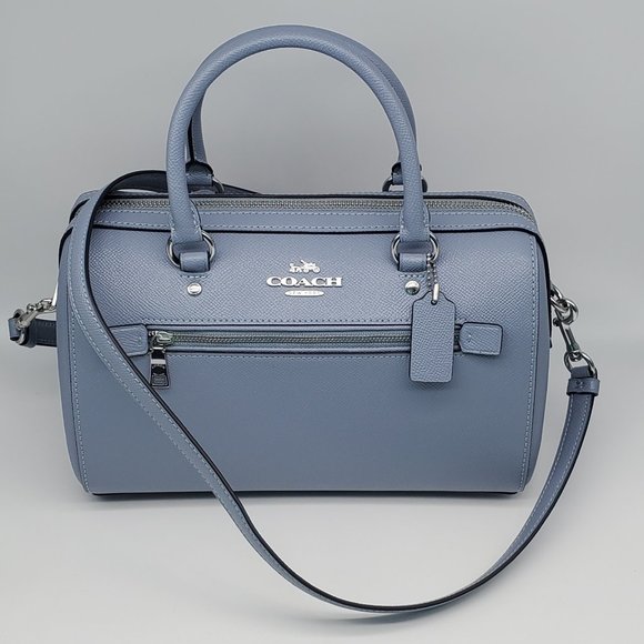 Coach Rowan Satchel 79946 Twlight Blue - Picture 1 of 8
